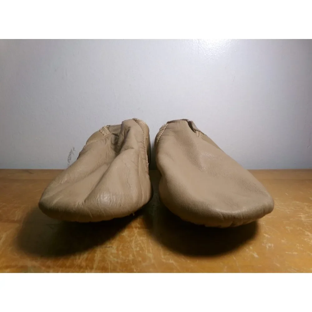 Pre-Owned Dance Jazz Shoes So Danca JZ43 Child 13.5M Tan Pull On Leather Split